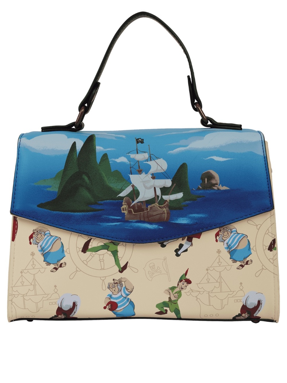 Loungefly Disney Peter Pan Exclusive Captain Hook Pirate Ship  Bag